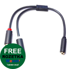 Кабель аудіо 2 RCA (тато) jack 3.5mm (мама) Оригінал (Ugreen)