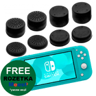 Силіконові накладки на стики для Nintendo Switch Lite чорний 8 шт