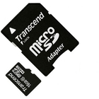 Transcend MicroSDHC 16GB Class 10 + SD-adapter 
