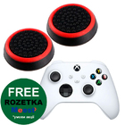 Силіконові накладки для джойстика Xbox Series X/S чорні з червоною окантовкою 2 шт