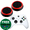 Силіконові накладки для джойстика Xbox Series X/S чорні з червоною окантовкою 2 шт
