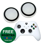 Силіконові накладки для джойстика Xbox Series X/S білі з чорною окантовкою 2 шт.