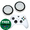 Силіконові накладки для джойстика Xbox Series X/S білі з чорною окантовкою 2 шт.