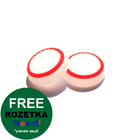 PS4 силіконові накладки на стіки dualshock 4 (White-Red) (2шт)