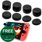 Силіконові накладки на стики для Nintendo Switch чорний 8 шт