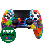 Силіконовий чохол для геймпада PS5 Dualsense Edge (принт multicolor)