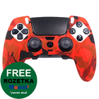 Силіконовий чохол для геймпада PS5 Dualsense Edge (червоний камуфляж)