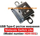 USB Type-C роз'єм живлення Nintendo Switch Lite (Model number HDH-001) (Гарна якість)