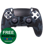 Силіконовий чохол для геймпада PS5 Dualsense Edge (чорний камуфляж)