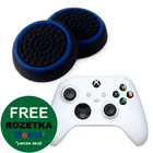 Силіконові накладки для джойстика Xbox Series X/S чорні з синьою окантовкою 2 шт