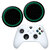 Силіконові накладки для джойстика Xbox Series X/S чорні із зеленою окантовкою 2 шт