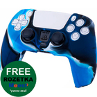 Силіконовий чохол для джойстика PS5 Dualsense камуфляжний синій